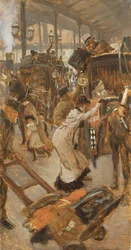 Abfahrtsplattform, Victoria Station, um 1881-82